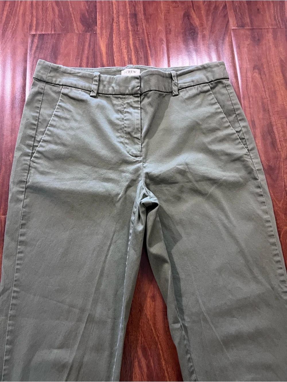 J Crew Skimmer Pants Olive Green size 2
